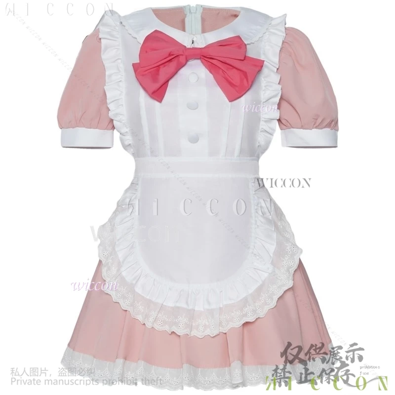 อะนิเมะ Puella Magi Madoka คอสเพลย์เครื่องแต่งกายสีชมพูชุดแม่บ้าน Lolita วิกผมผู้หญิงสาว Kawaii ฮาโลวีนคริสต์มาสชุด