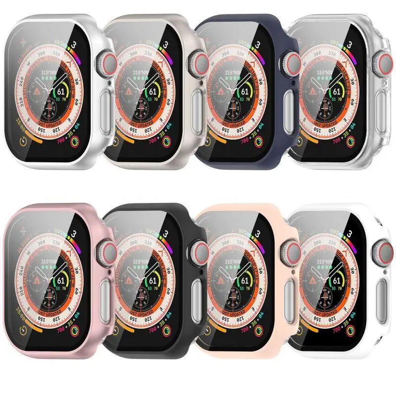 PC+Tempered Glass Case for Apple Watch 10 Series All-around Bumper Anti-scratch Protective Cover iWatch Series 10 42mm 46mm