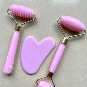 3 PCs Set von Harzrollenmassagegeräte für Gesicht Körper Gua Geteilte Gesichtsbehörde -Gesundheitsmassage Tool Roll nicht Jade -Stein -Gesichtsmassage 8 Hauptverkaufskratzer - №6