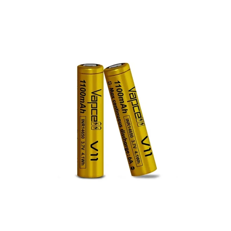 1-10 قطعة بطارية Vapcell V11 14650 الأصلية سعة 1100 مللي أمبير في الساعة 6A 3.7 فولت بطارية ليثيوم مسطحة بطارية ليثيوم قابلة للشحن خلية ليثيوم أيون