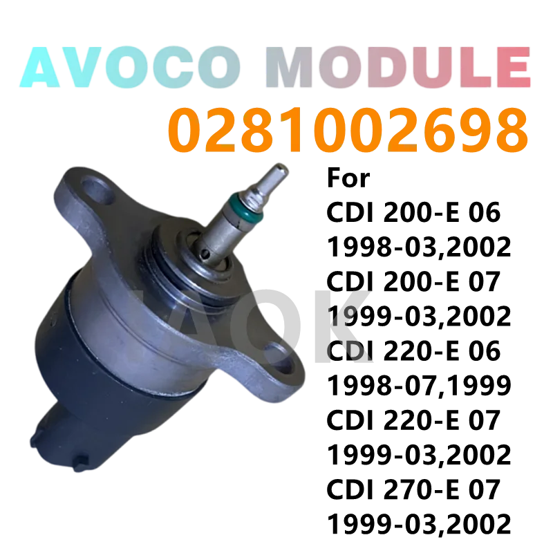 

0281002698 Клапан регулировки давления в топливной рампе 0 281 002 698 DRV для Mercedes-Benz C-класса, V-класса, Sprinter, Vito 6110780549