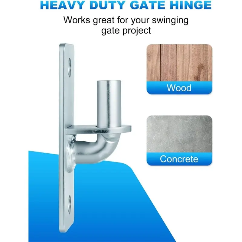 مفصلات بوابة ربط سلسلة ABZC عبوة من قطعتين شديدة التحمل مع دبوس 5/8 بوصة للأسوار المعدنية الخارجية #4
