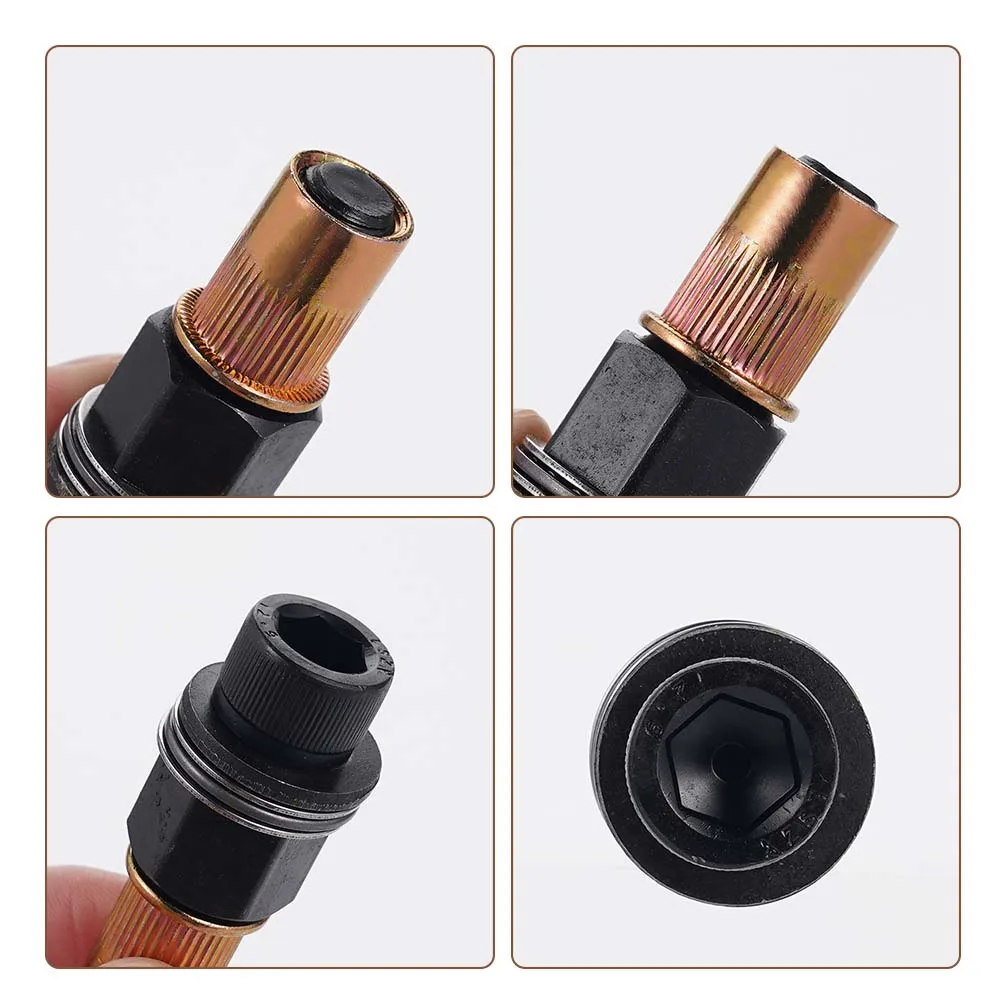 70個入りハンドリベットナットツールセット、手動リベッターキット、M4 M5 M6 M8 M10ナットヘッド付き、DIY修理・取り付け用、使いやすいアクセサリー