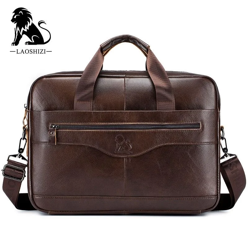 

Мужской портфель из натуральной кожи, портативная офисная сумка для ноутбука, высококачественная деловая сумка-мессенджер, дорожная сумка через плечо