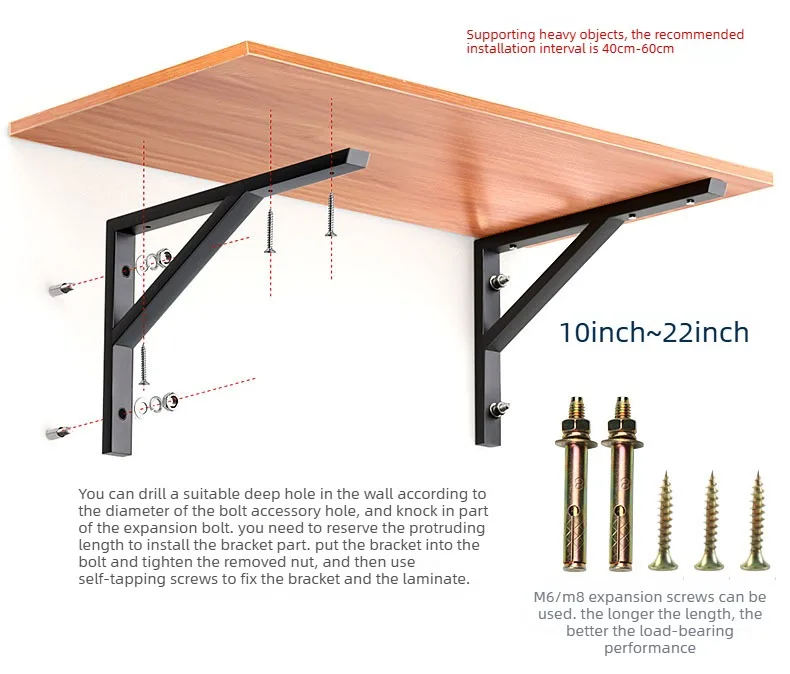 2 Stück Verstärkte Edelstahl-Dreieckshalterungen mit Schrauben DIY Regal-Eckverbinder für Marmortisch-Arbeitsplatten – Detail 13
