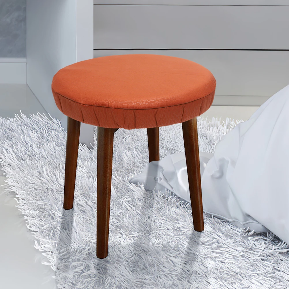 

Elastic Round Stool Cover Fabric Barstool Seat Protector Washable Decorative Chair Cushion for Home Office Hotel