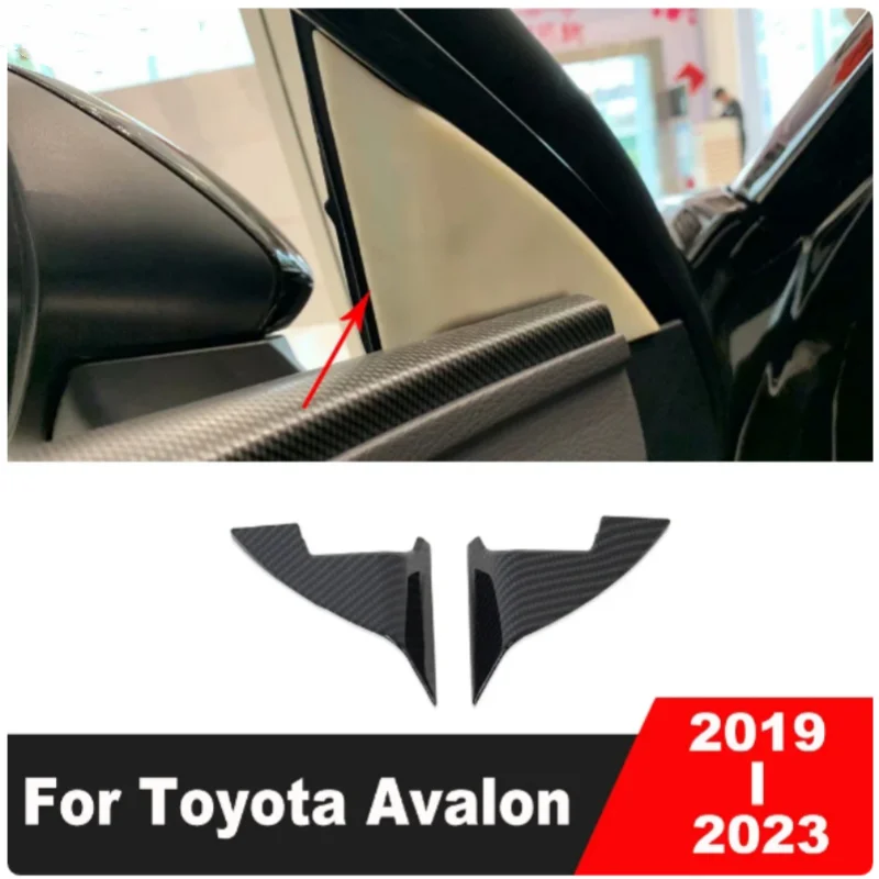 

For Toyota Avalon 2019 2020 2021 2022 2023 Carbon Fiber Car Front Inner Door A Pillar Triangle Cover Trim Interior Accessories