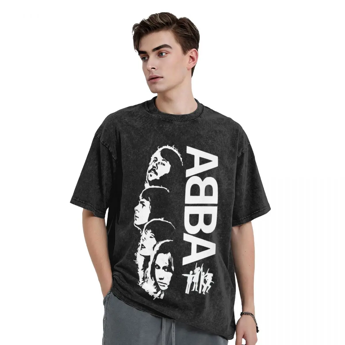 A.B.B.A T-Shirt summer top animal prinfor boys heavyweights sports fans slim fit t shirts for men