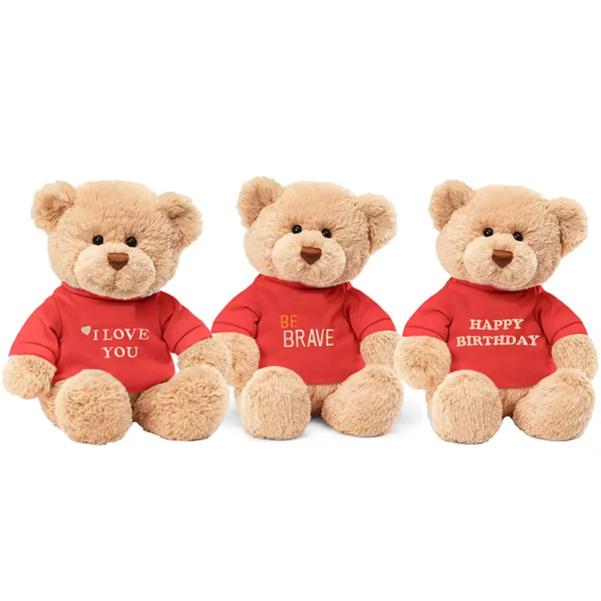 

Message Bear Stuffed Animals Plush Toy I Love You Teddy Bear with Removable T-Shirt Gift for Kids, 11"