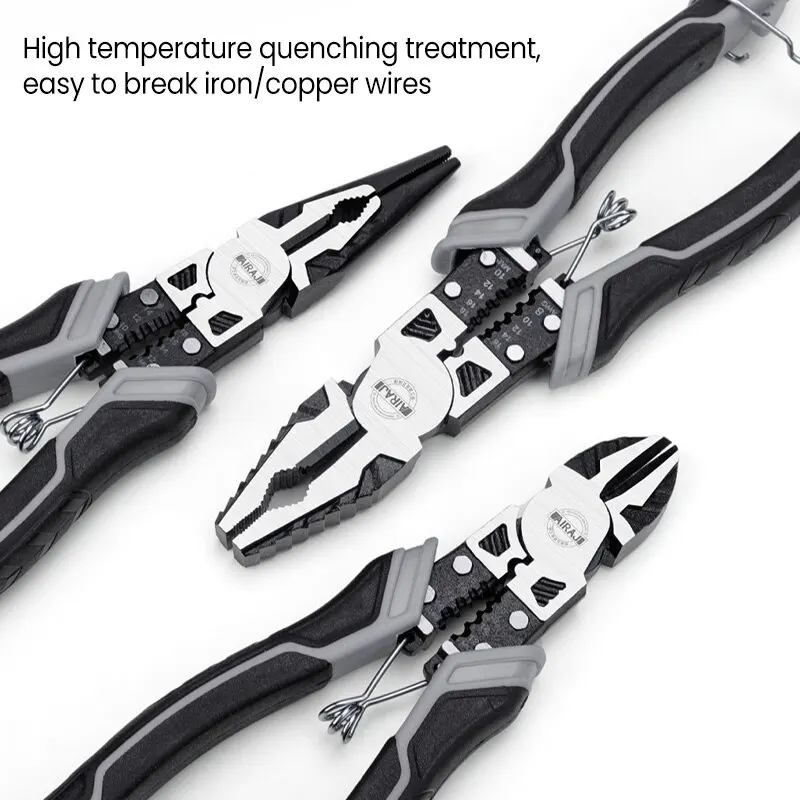 AIRAJ Multi-Functional Universal Diagonal Pliers Hardware Wire Cutters Professional Electrician Anti Slip Durable Repair Tools