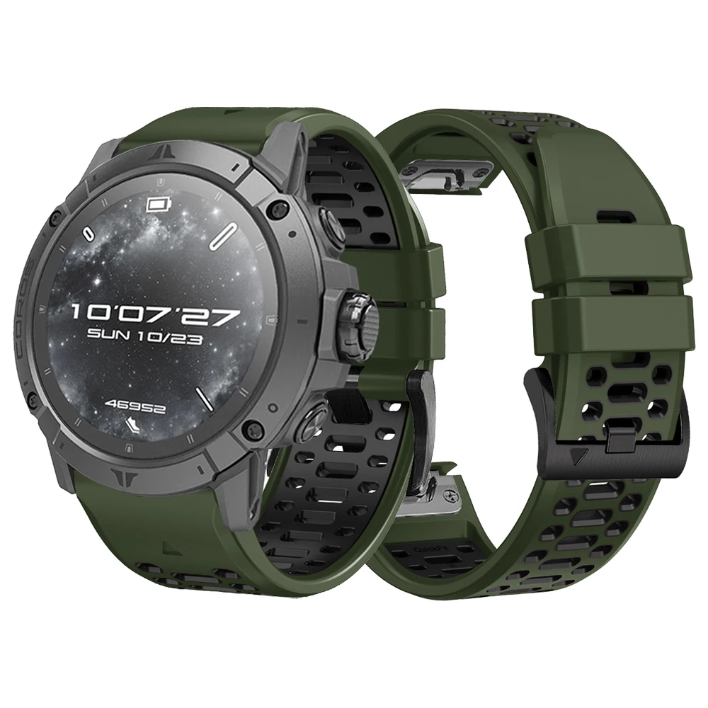 Двухцветный спортивный силиконовый ремешок для часов COROS VERTIX 2X VERTIX2 2, сменный Браслет, аксессуары для наручных часов