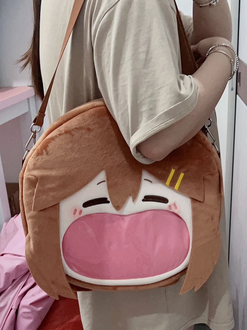 Sac à dos transparent Anime Big Mouth Itabag, sac à fermeture éclair étudiant, sacs de messager, sac initié, cadeau fille Kawaii