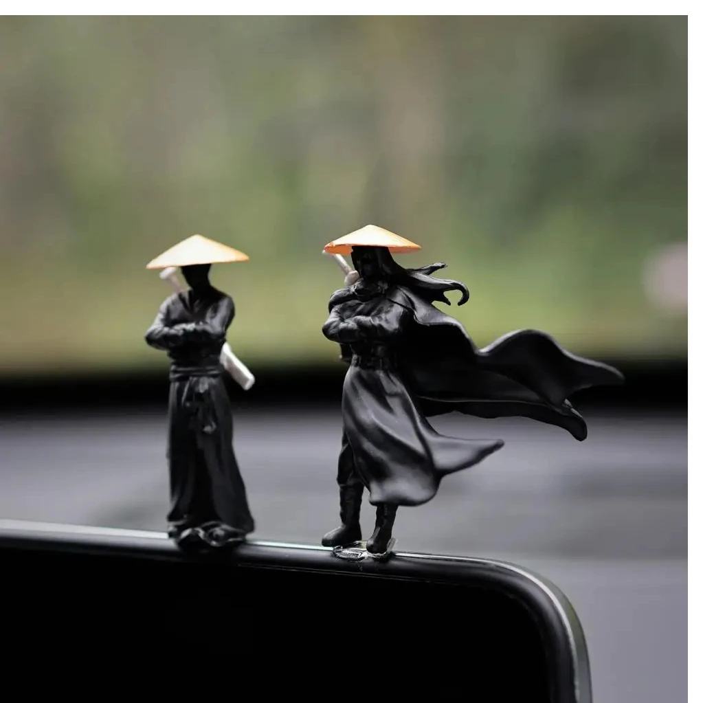 

Car Figure Sculpture Dashboard Ornament Youxia Figure Sculpture Waterproof Dollhouse Statue Office Desk Decoration Car Supplies