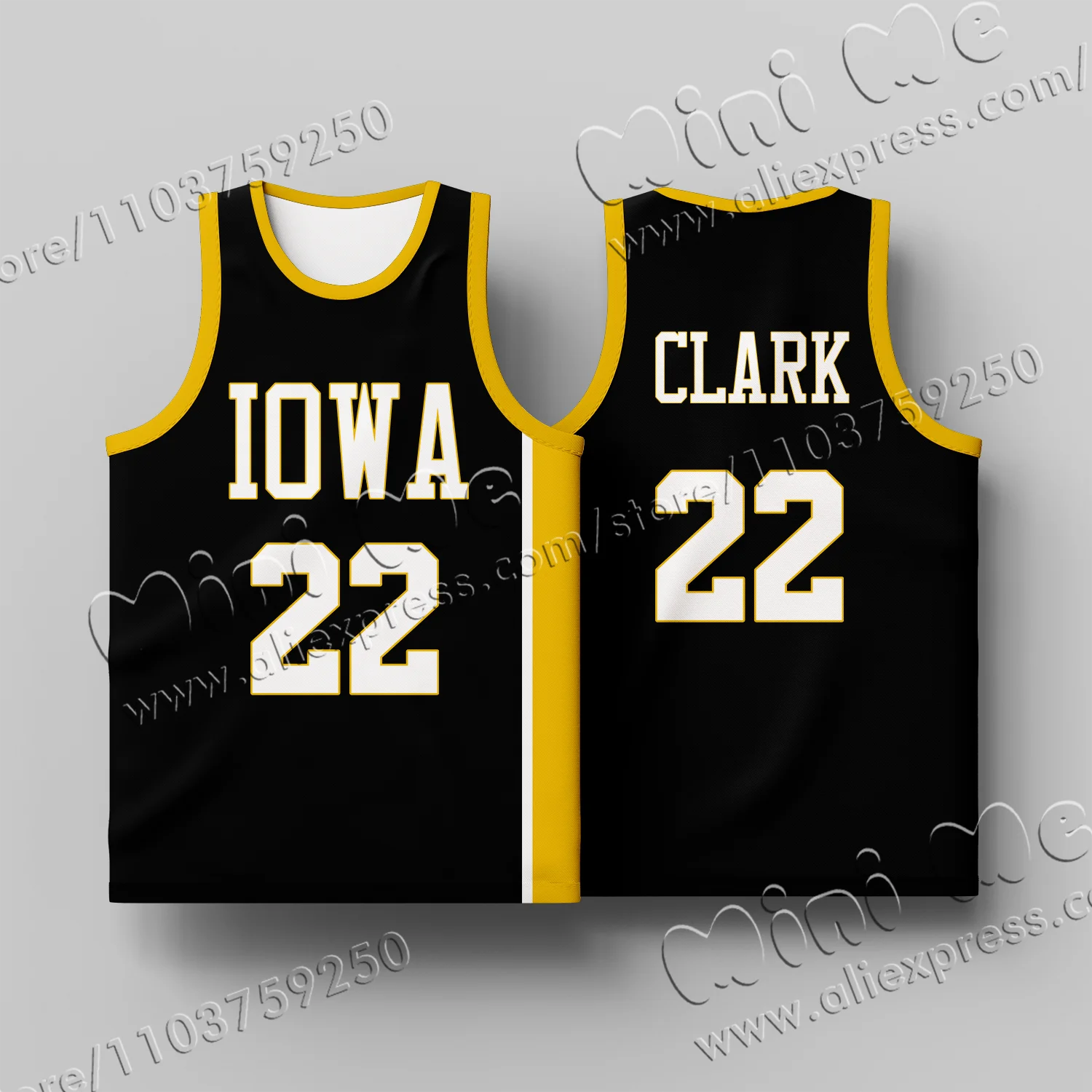 Basketball Jerseys Men Women Oversize 22 Clark Iowa State University Embroidery Sewing Breathable Sports Hip Hop Sportswear