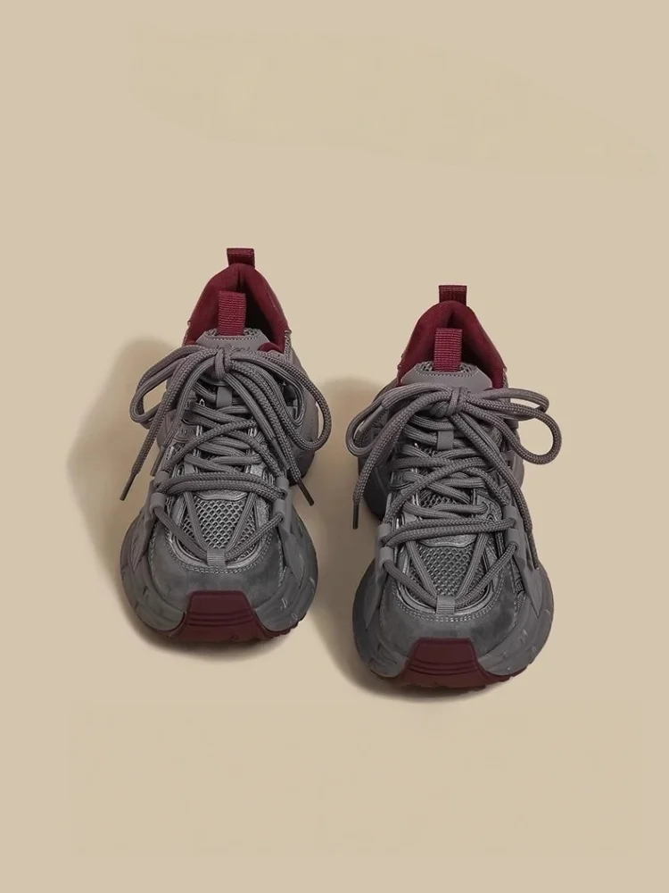 

Женские повседневные массивные кроссовки, весна 202, женские повседневные кроссовки на толстой подошве на шнуровке, увеличивающие рост