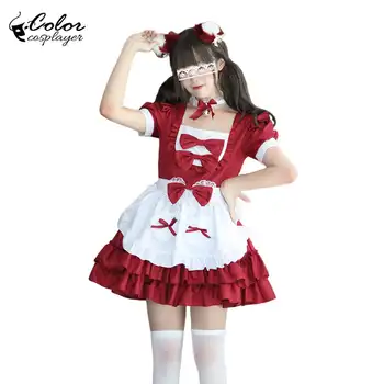 10 best sales Rotes Dienstmädchenkleid - №5