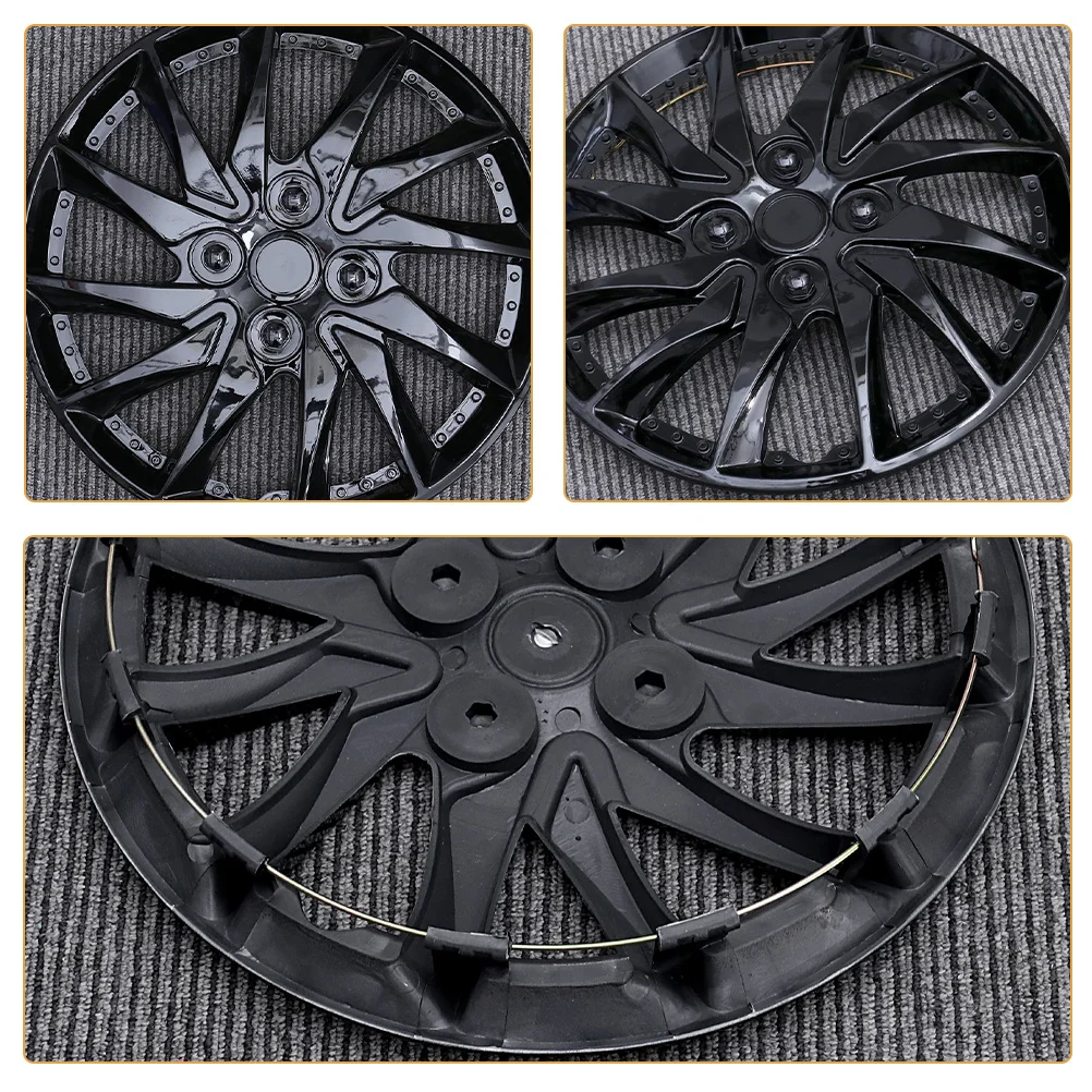 2 قطعة 14 بوصة قبعات محور عجلات لسيارة ديكور محور يغطي السيارات قوي خفيفة الوزن مقاومة للصدأ سهلة التركيب واسعة #6