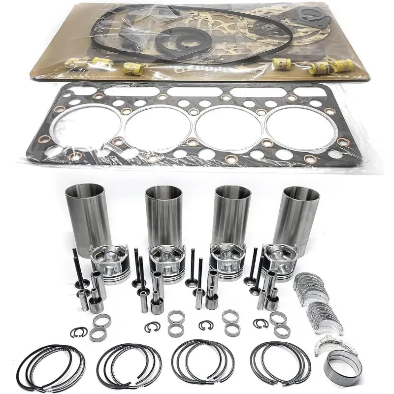 Kit de reconstrucción de revisión V4000 compatible con motor Kubota V4000 V4000-1A para cargadora deslizante de carretilla elevadora trituradora Bobcat
