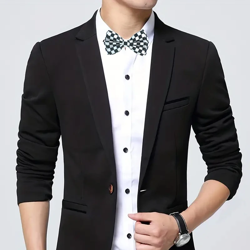 1 Juego de tirantes informales con diseño novedoso a cuadros a la moda, conjunto de pajarita con tirantes de mariposa para mujeres y hombres, conjunto de regalo con tirantes