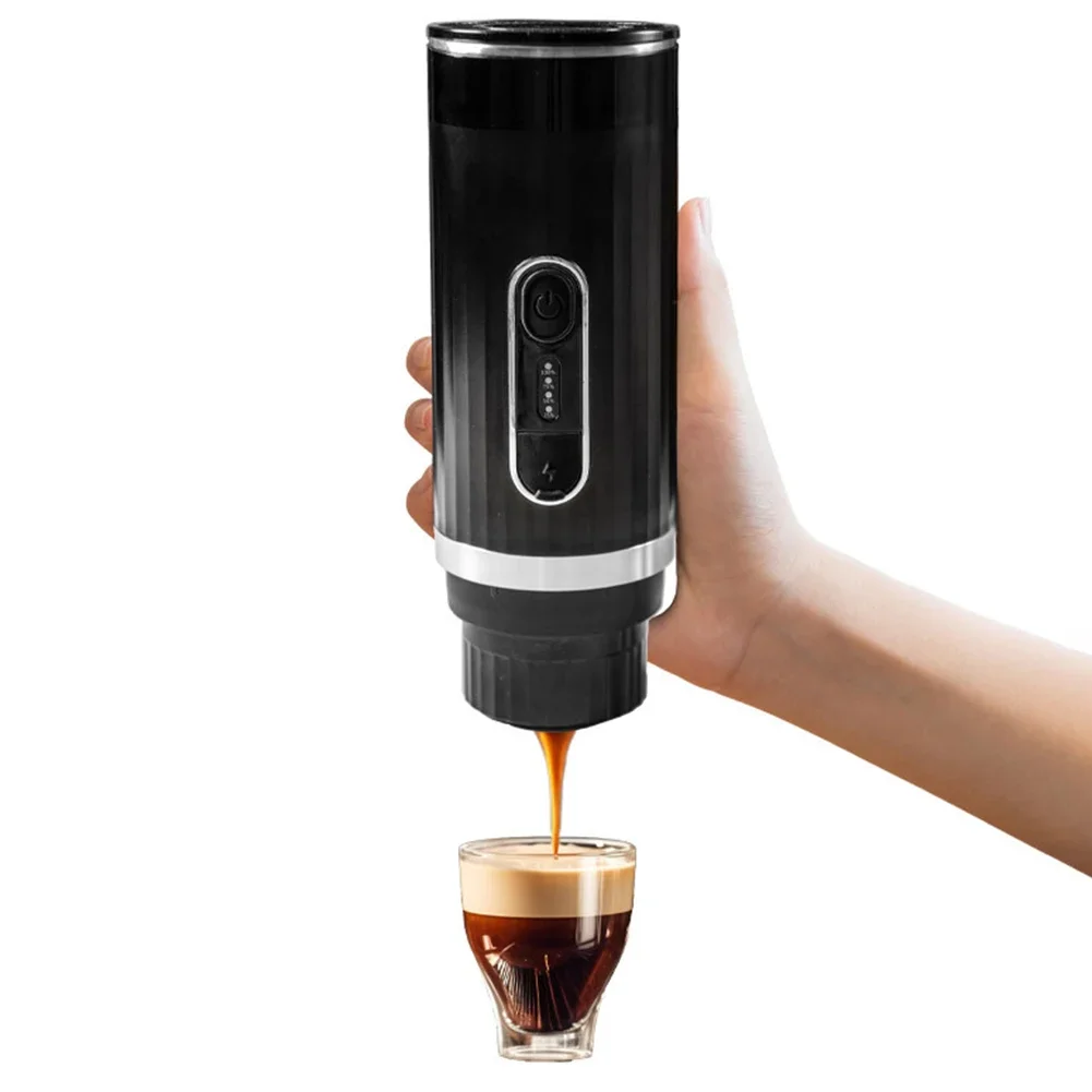 Portable Electric Espresso Machine for Travel with& Ground Coffee Compatibility