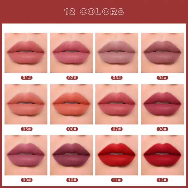 Lip Gloss Beauty Velvet Matte Lip Glaze Cosmetics Liquid Lipstick Lip Tint Lip Makeup Lipgloss Free Shipping