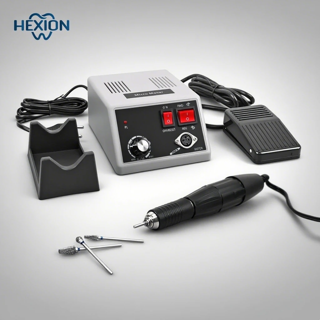

HEXION NEW Dental Micromotor Set - MARATHON Hand Grinder (35000 RPM, E-TYPE) - Brushless Electric 18/102/204 Polishing Handpiece