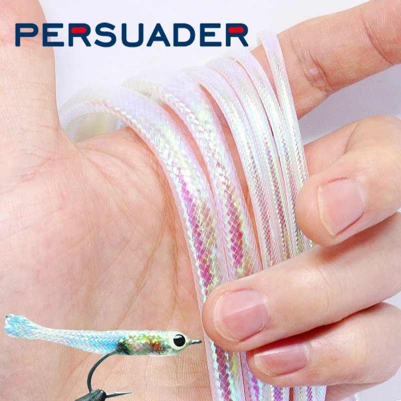 Persuader 2mm 4mm 6mm 8mm holographic mylar tubes 2meters epoxy minnow bait fish lure dura flashing braid mylar tubing materials