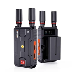 400m 5G 4K Wireless Video Transmitter Receiver HDMI Extender Dual Display Adapter Support Battery Wedding Camera Live Streaming
