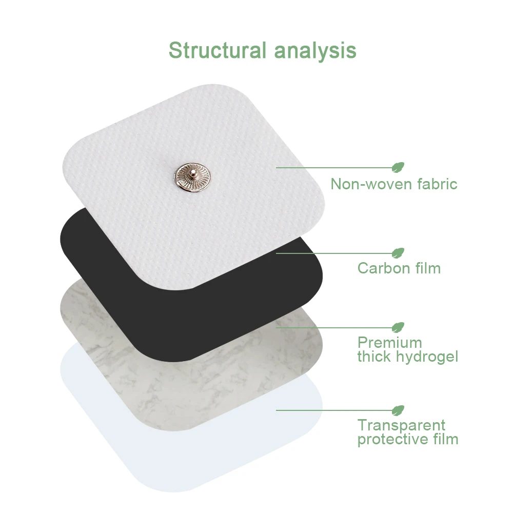 10/20Pcs Self Adhesive Electrode Pads Non-woven Replacement Patch for Massage TENS Acupuncture Massager EMS Muscle Stimulator