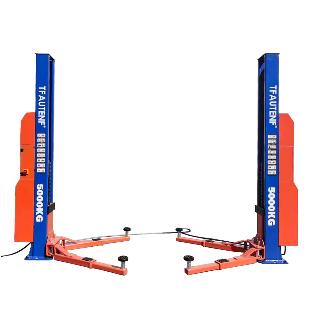TFAUTENF Car Workshop Equipment 5000kg 11000lbs Heavy Duty Hydraulic Electrical 2 Two Post Auto 5T Car Lift - Image 6
