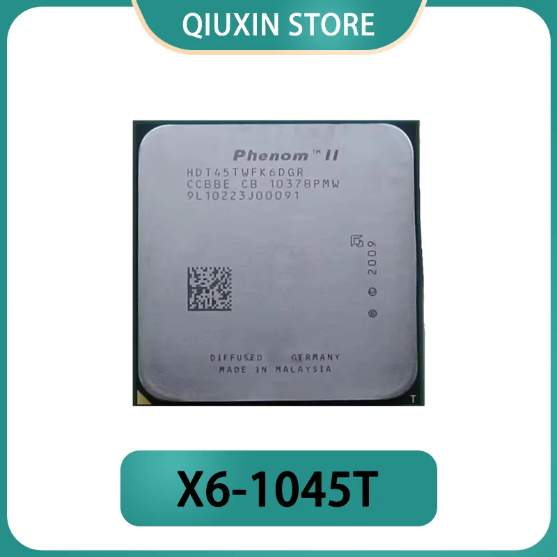 Processador CPU de Seis Núcleos Phenom II X6 1045T 1045 2.7 GHz HDT45TWFK6DGR Socket AM3