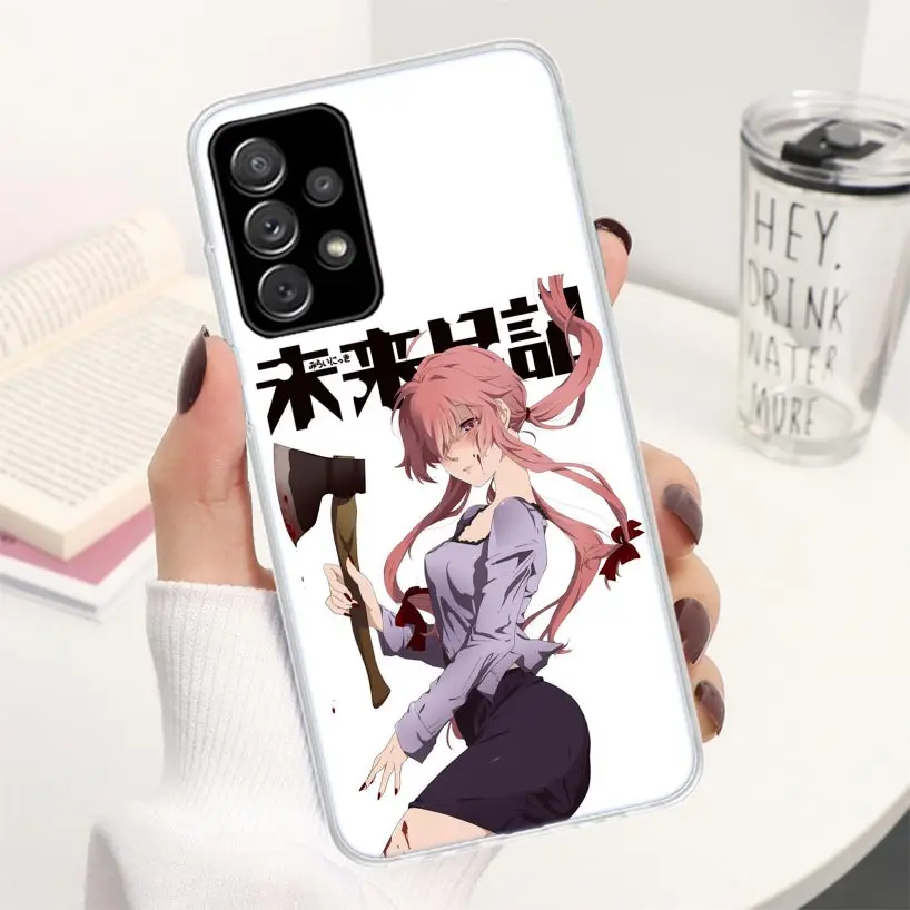 Mirai Nikki Gasai Yuno Anime Phone Case For Samsung Galaxy A52 A53 A54 A55 A12 A13 A14 A15 A22 A23 A24 A25 A32 A33 A34 A35 A03S 