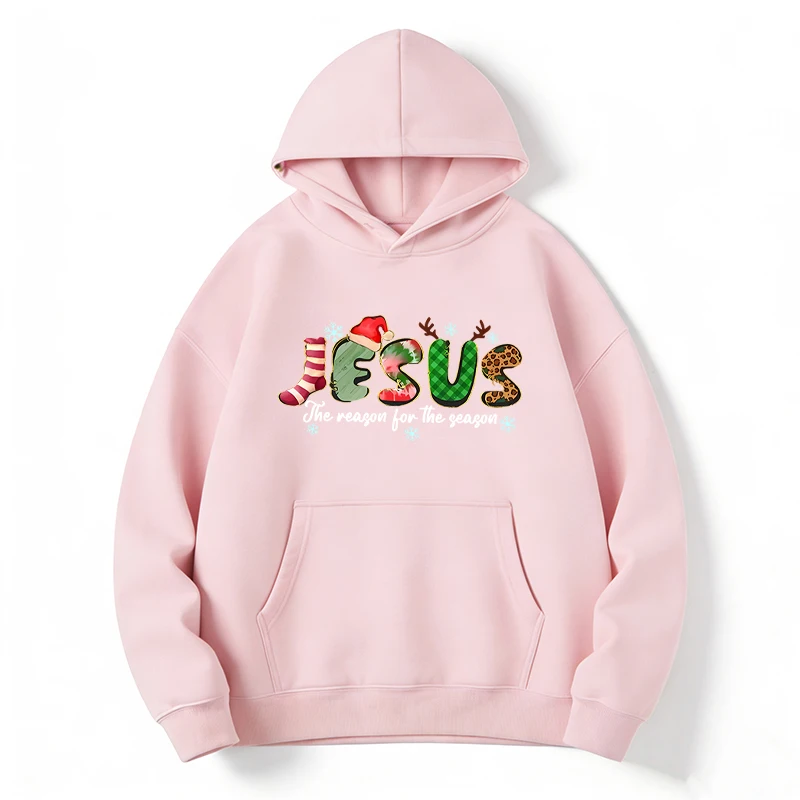 يسوع عيد الميلاد البلوز عيد الميلاد هوديي يسوع المسيحية سترة المسيح البلوز يسوع مقنعين البلوز النساء الملابس
