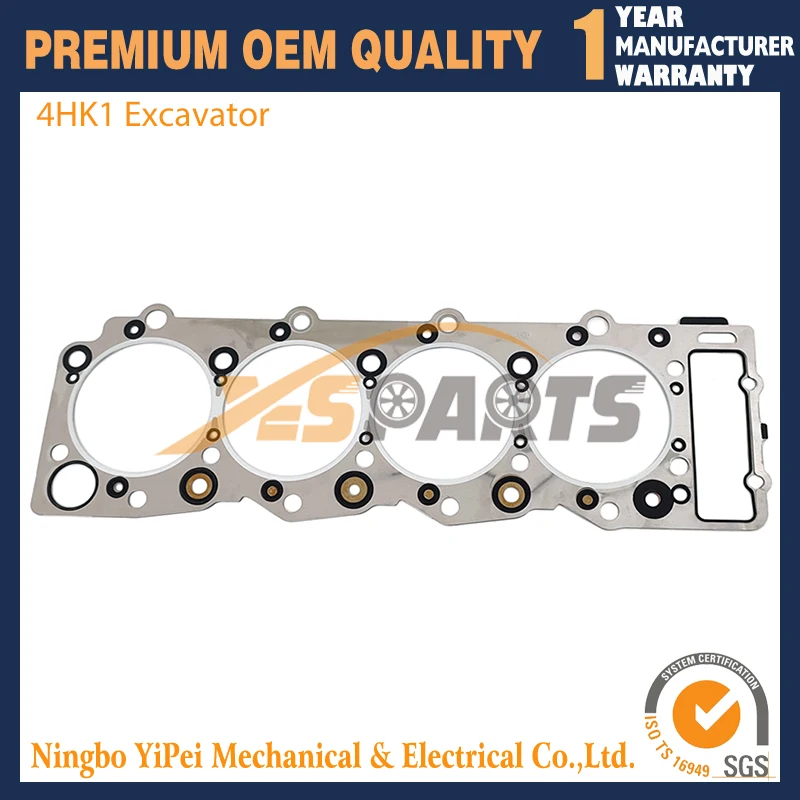 Head gasket for ISUZU 4HK1 Engine For Hitachi ZAX200-3 Excavator Truck