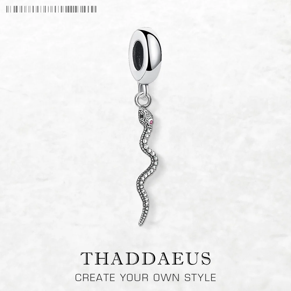 

Snake Original 925 Sterling Silver Dangle Charm Pendant Women Fine Jewelry Bohemia Gift