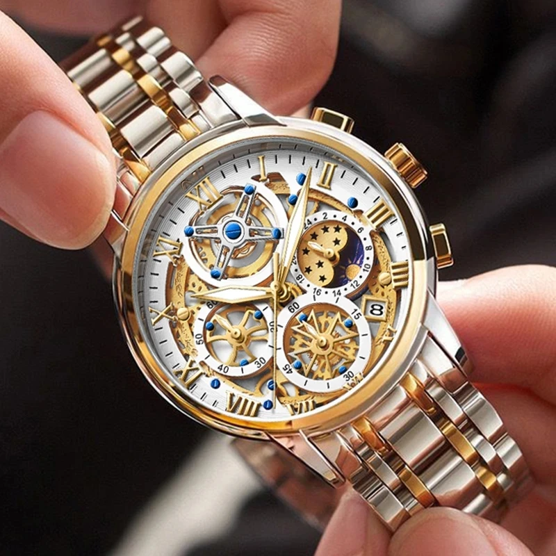 Top Brand LIGE Men Watch  Big Sports Quartz Mens Watches Waterproof Chronograph Wristwatch Men Relogio Masculino For  Men
