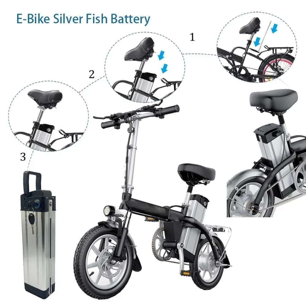 Silver Fish 52V 10AH/15AH/ GW20 Electric Bicycle Lithium Battery Pack KS2618650 + Charger