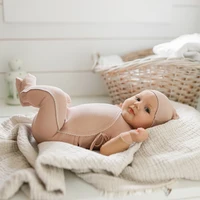 Ali layette SS26 Trimming Ribbed Cotton Family Matching Collection hat  blanket Rompers Sets 6