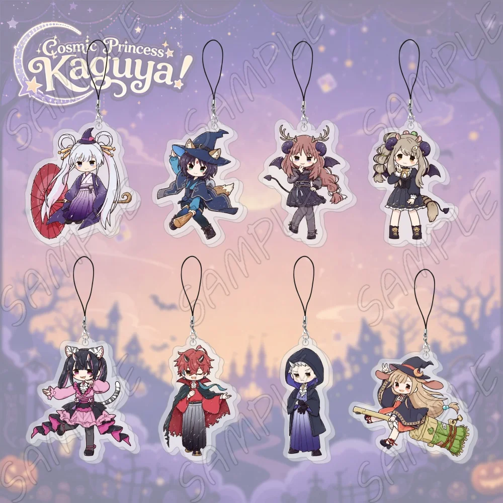 Cosmic Princess Kaguya Anime Acrylic Keychain Cute Chibi Iroha Kaguya Runami Keyring Itabag Charm Phone Strap Halloween Pajama