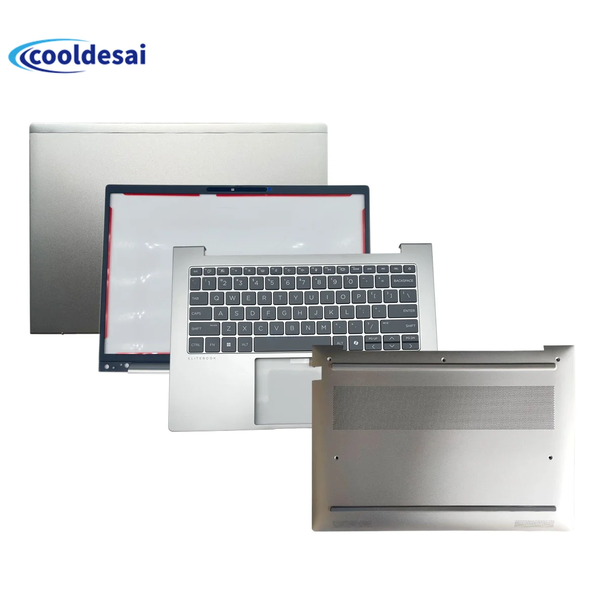 

Чехол для ноутбука HP EliteBook 640 G11 645 G11, верхняя крышка с рамкой для ЖК-дисплея и ИК-сенсором, серебристая, для экрана и клавиатуры, N96561-001