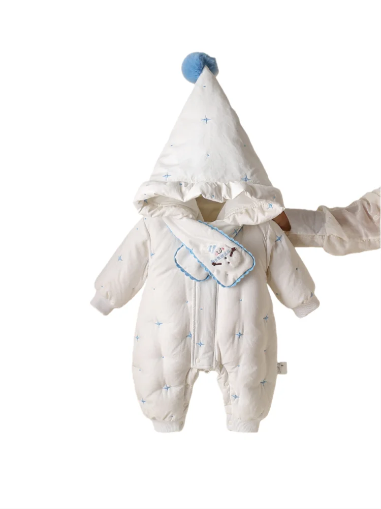 아기 겨울옷 신생아 따뜻한 모자 야외용 귀여운 의상 아기옷 일자 바지 중간 허리