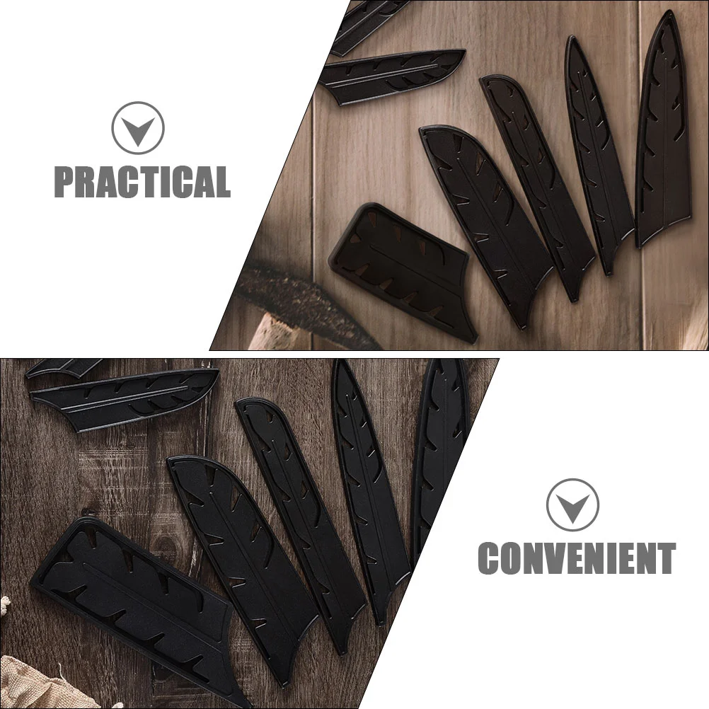 8 Pcs Kitchen Knives Cover for Horizontal Protector Household Supply Plastic Chef Gadget Protection Sleeve