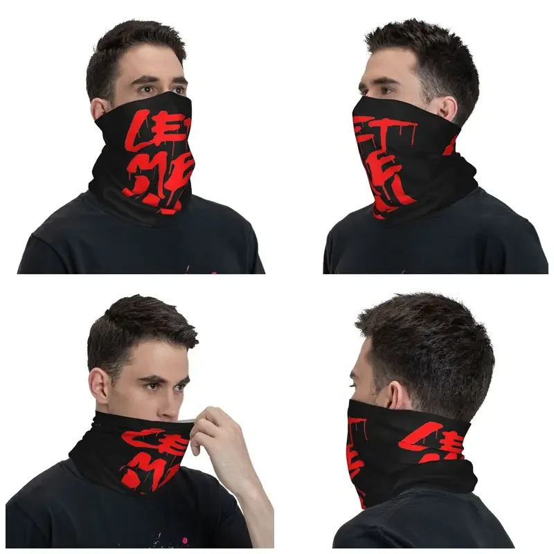 The Fiend Let Me In Bandana Neck Gaiter dicetak Bray Wyatt Balaclava Wrap syal Multi guna Headband naik untuk pria wanita dewasa