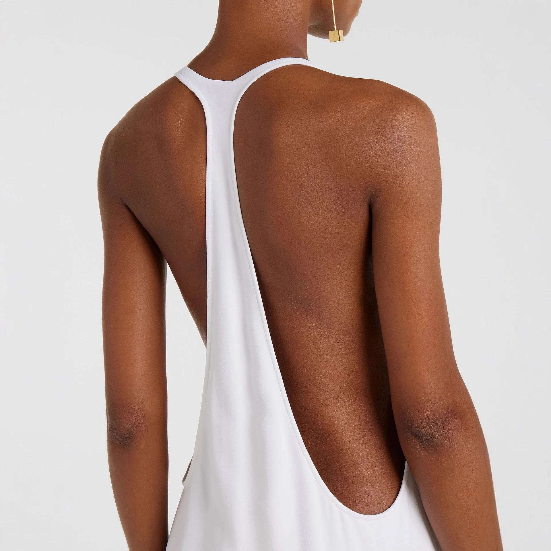 White Maxi Dress Summer Sleeveless Dresses for Women Bodycon Jumpsuit Playsuit - view 4