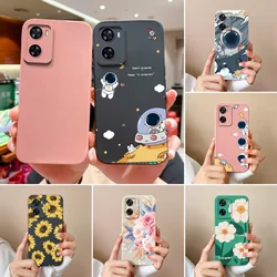 For Oppo A57 A57S A57E Case Floral Print Cover For Oppo A 57 Phone Bumper Original Liquid Silicone Soft Fundas Camera Protector
