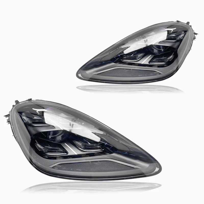 Original Headlamps for Porsche Cayenne GTS 2019-2023 LED Matrix Headlights White Stripes US Version Auto Lighting Systems