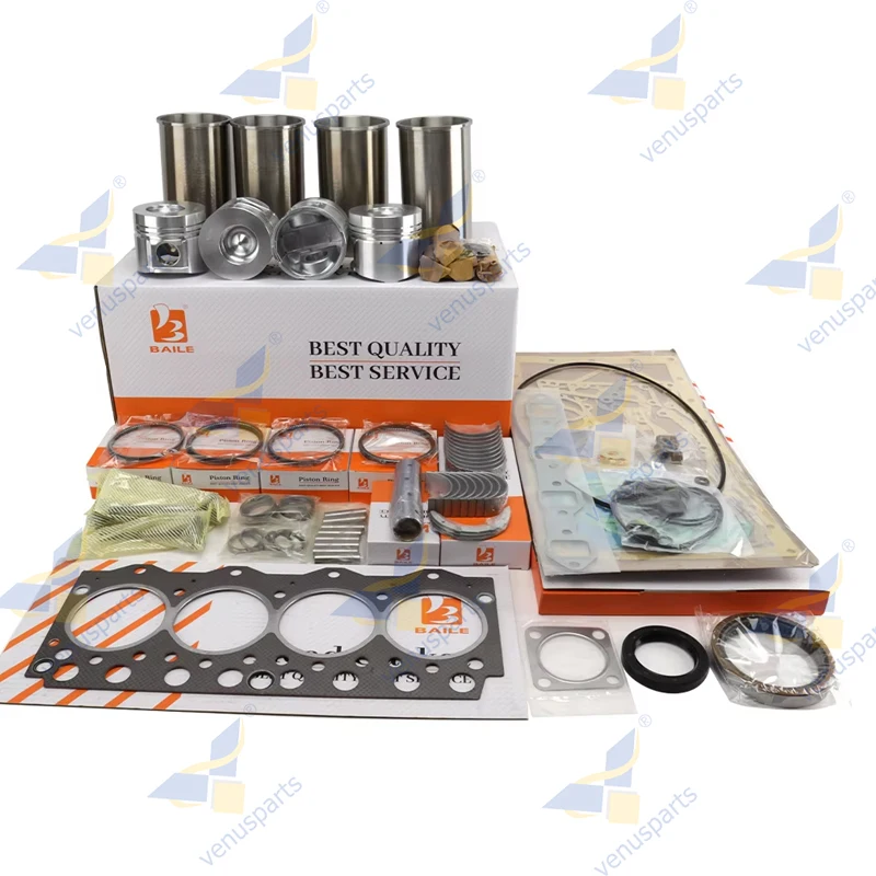 For Komatsu 4D95 Overhaul Rebuild Kit 4D95K 4D95L 4D95S Piston Rings Full Gasket Set 6202-32-2120 6204-31-2121 Cylinder Liners