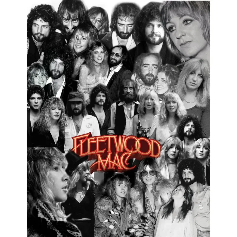 NONE 70er Jahre Rock Band Fleetwood Mac Musik Album Cover Poster Stevie Nicks Portrait Leinwand Malerei Wandkunst für Club Zimmer Home Decor 5