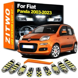 ZITWO LED Interior Light Car Bulb Accessories Kit For Fiat Panda 2003- 2016 2017 2018 2019 2020 2021 2022 2023 Dome Trunk Lamp