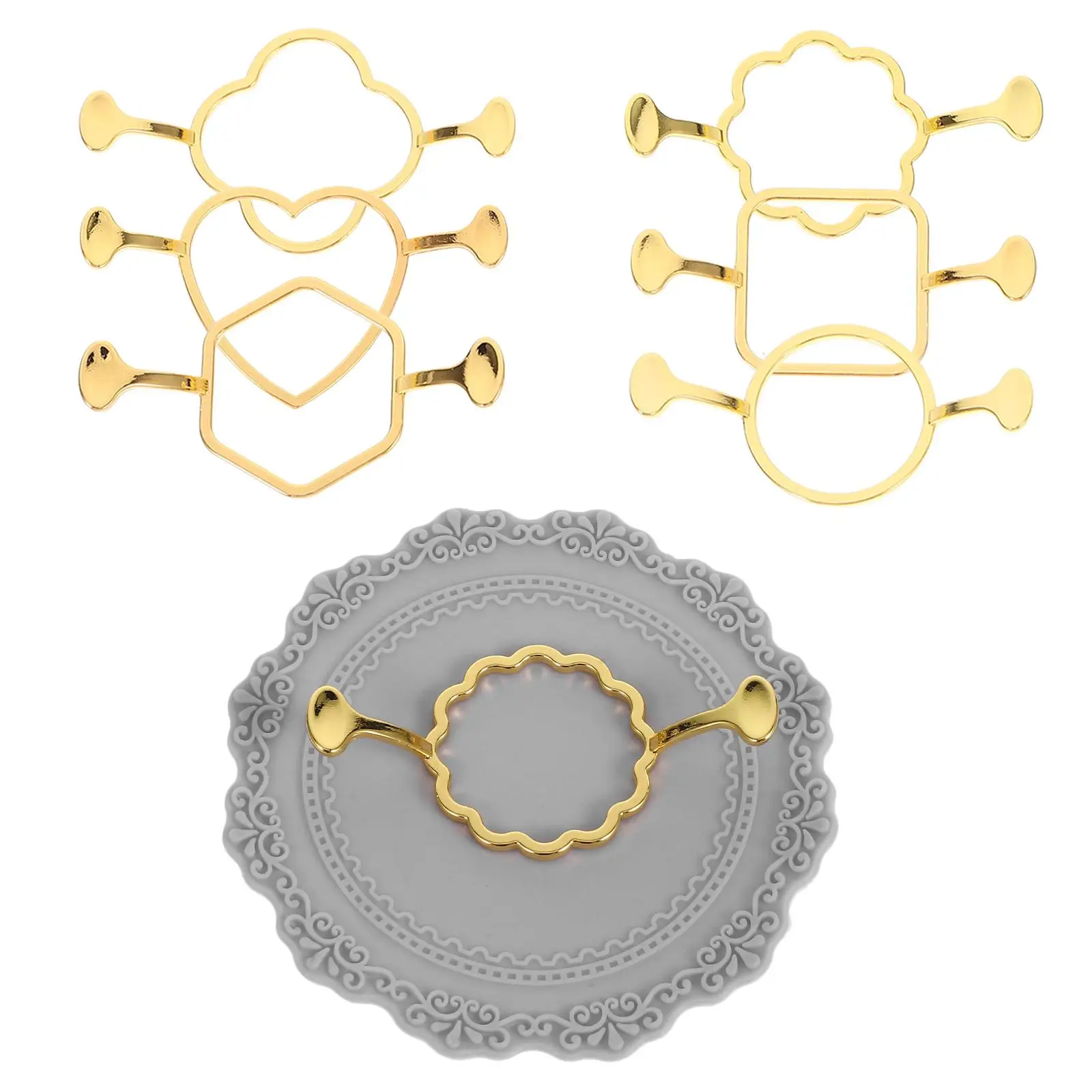 

7 Pieces Zinc Alloy Seal Mold Kit Silicone Mat for Envelopes Cards Gifts Alcohol Packaging DIY Crafts